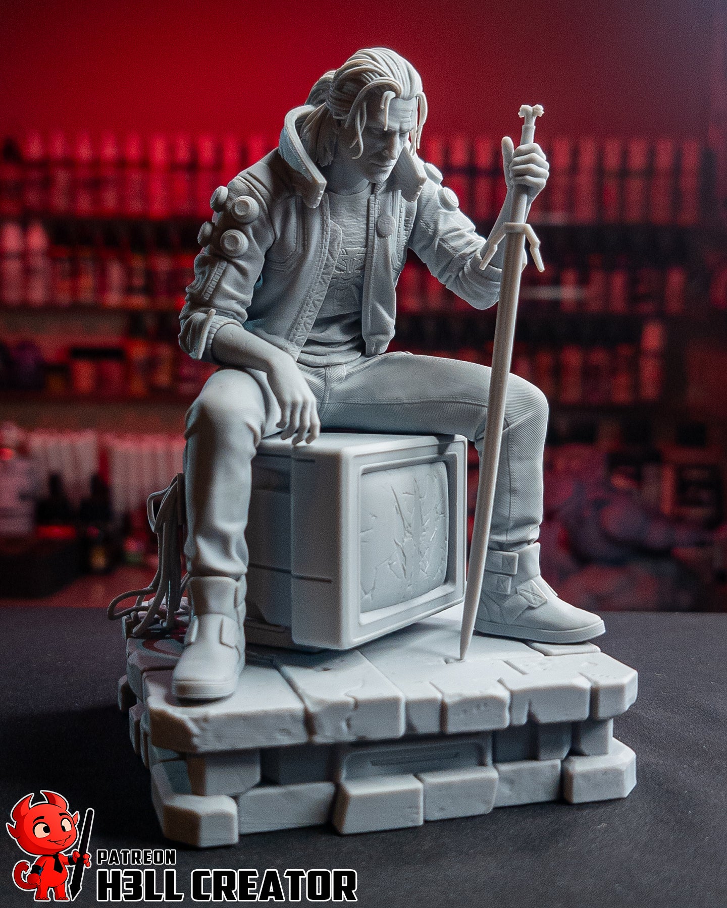 Geralt of Rivia (The Witcher) resin figure by h3LLcreator — studio render 12