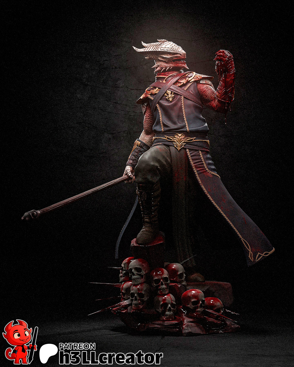 Dark Urge (Baldur's Gate) resin figure by h3LLcreator — studio render 2