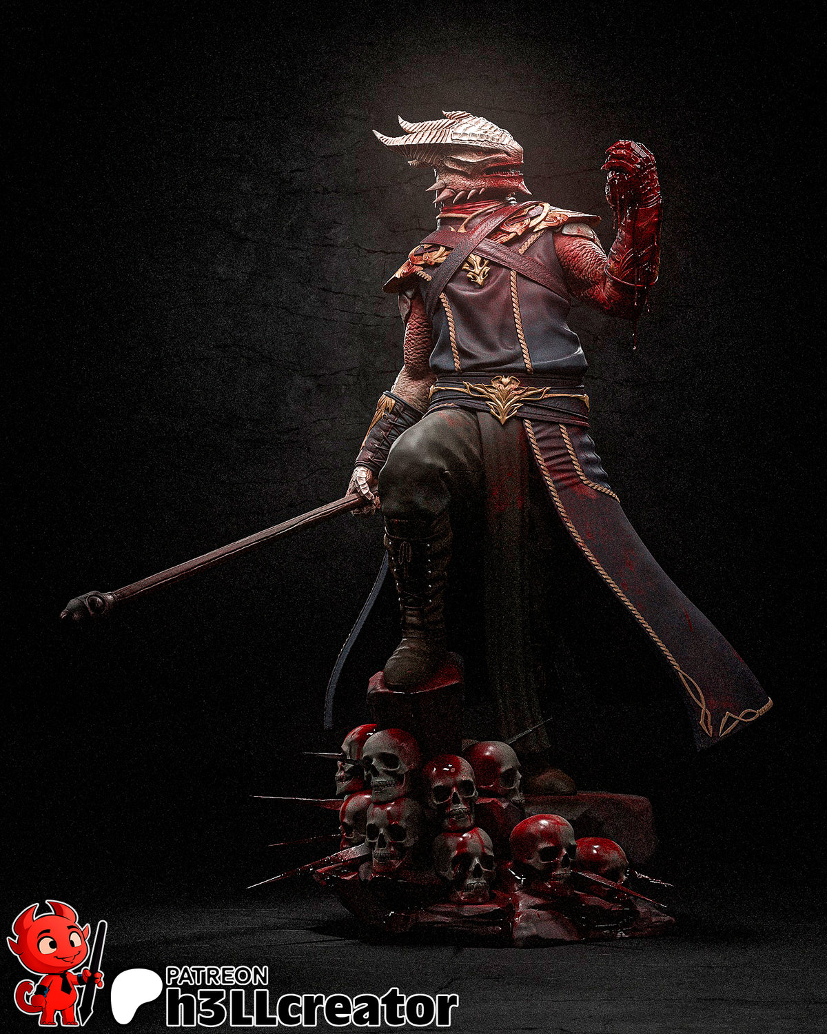 Dark Urge (Baldur's Gate) resin figure by h3LLcreator — studio render 2