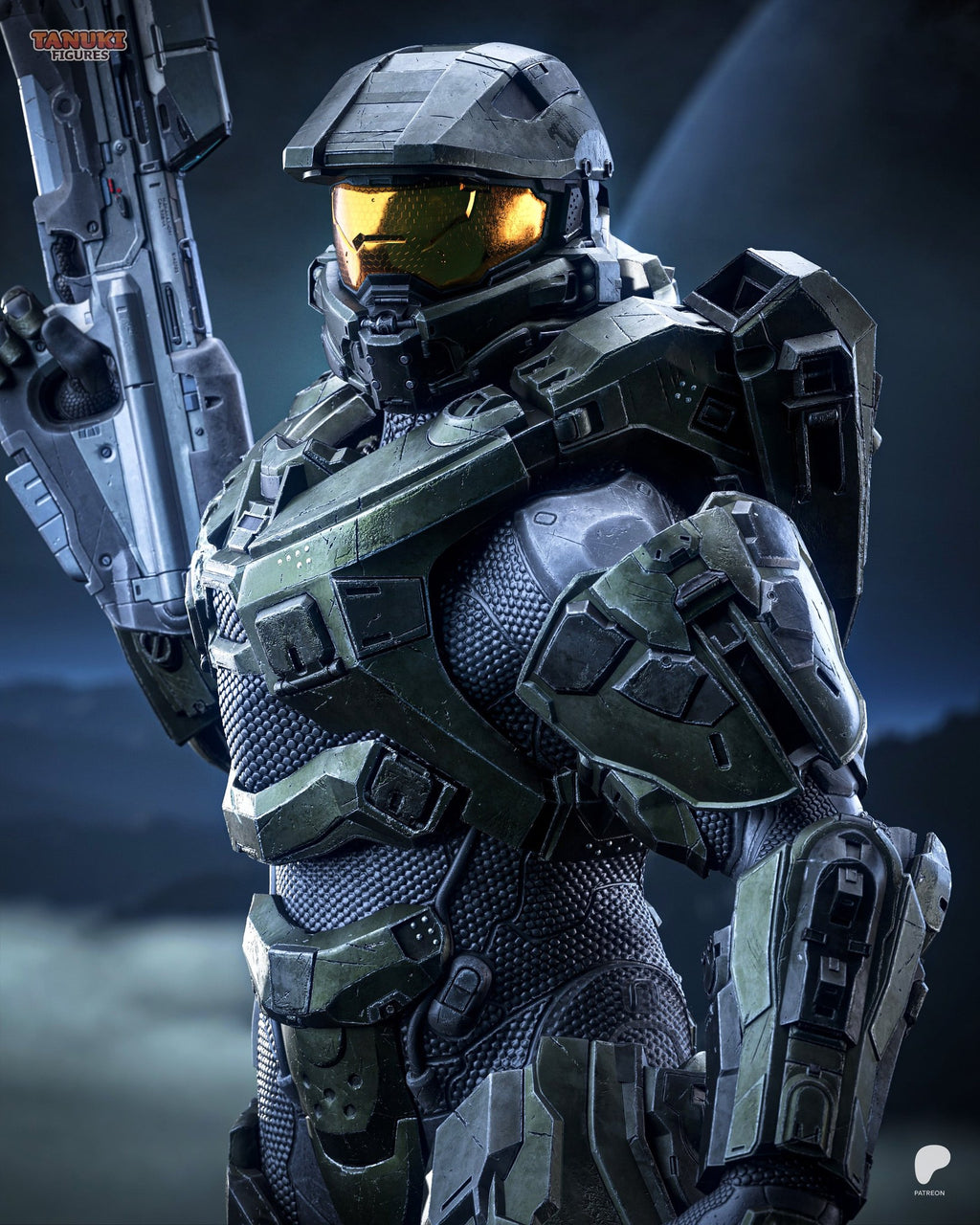 Master Chief (Halo) resin figure by Tanuki Figures — studio render 4