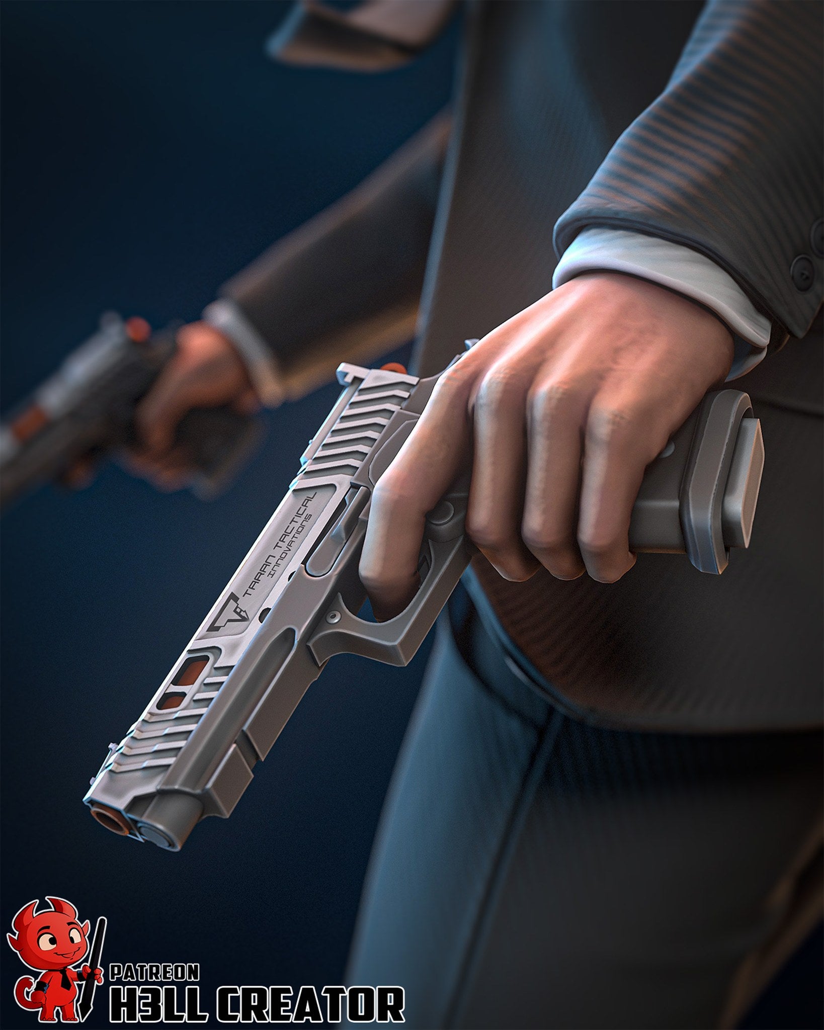John Wick (John Wick) resin figure by h3LLcreator — studio render 7