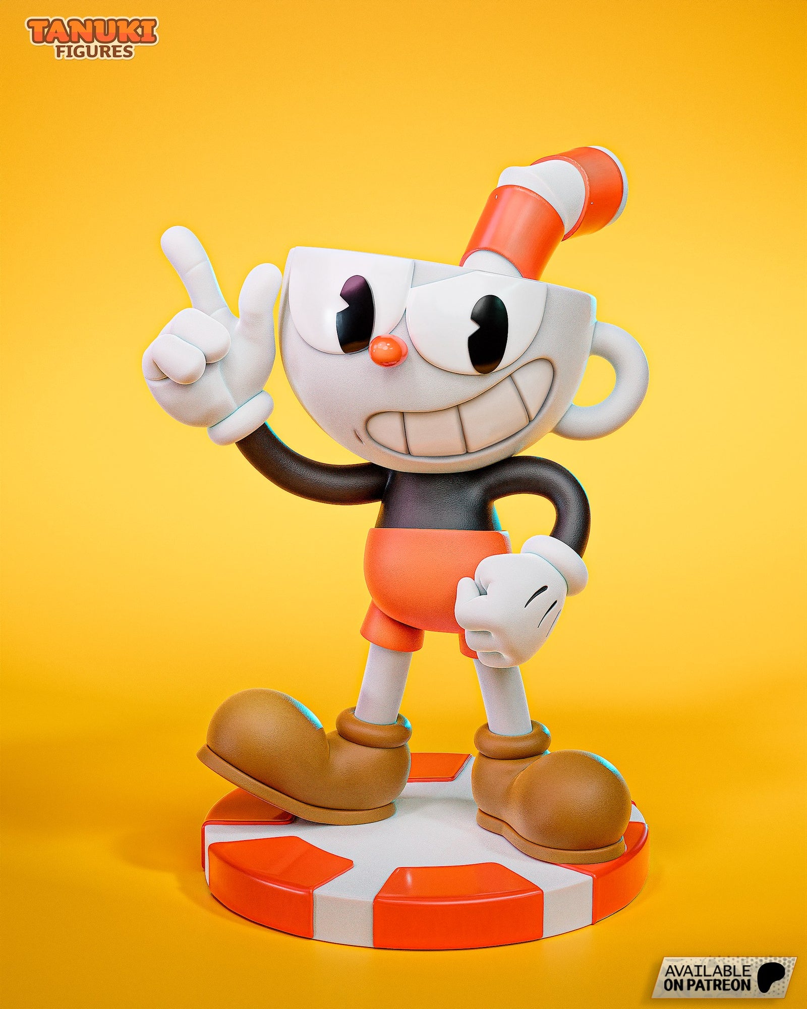 Cuphead (Cuphead) resin figure by Tanuki Figures — studio render 1