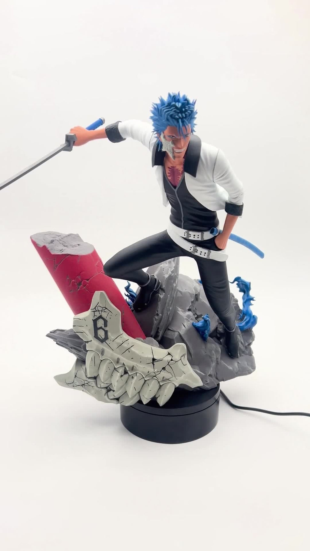 Hand-painted Grimmjow resin figure by Cured Cove