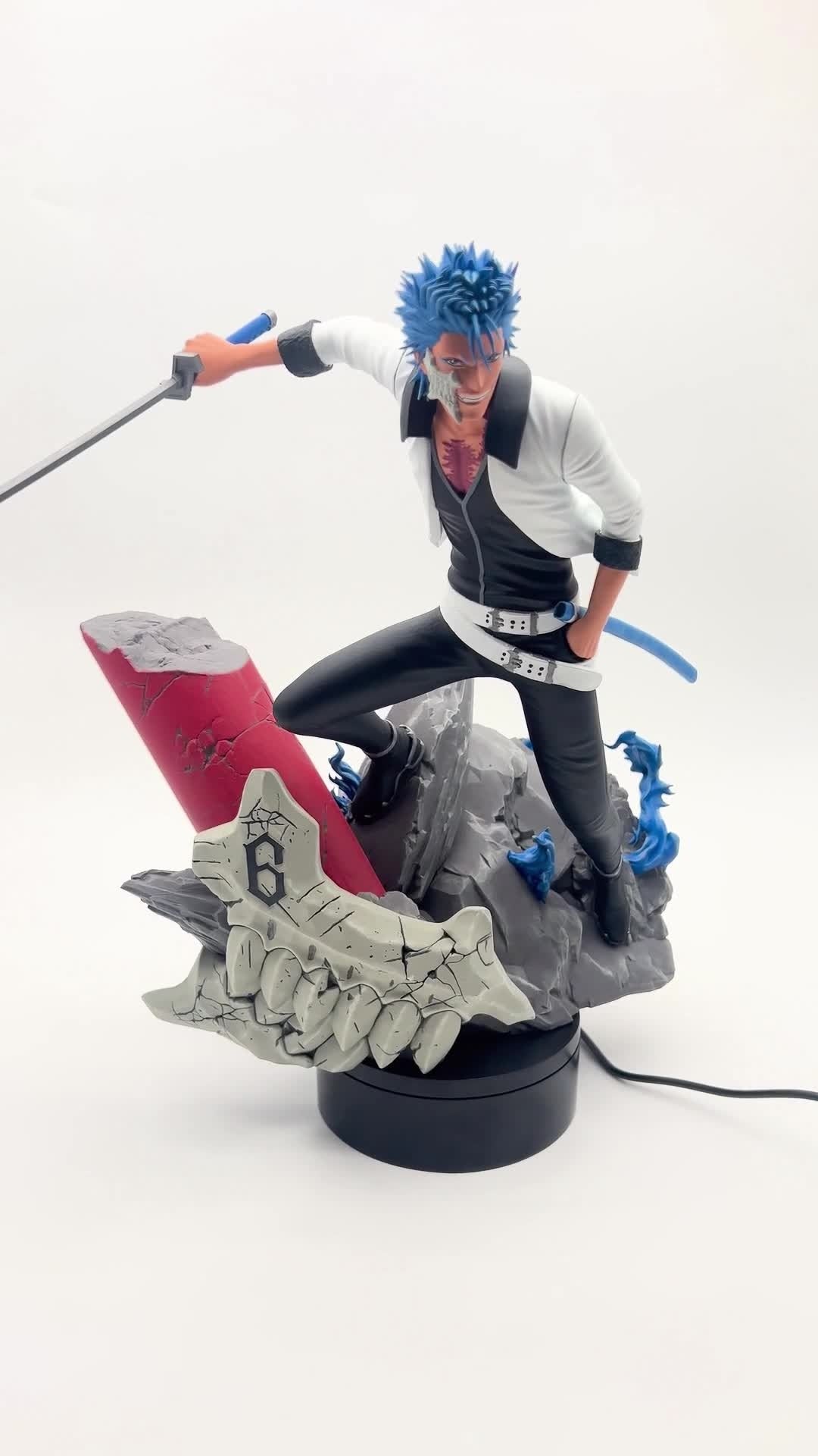 Hand-painted Grimmjow resin figure by Cured Cove