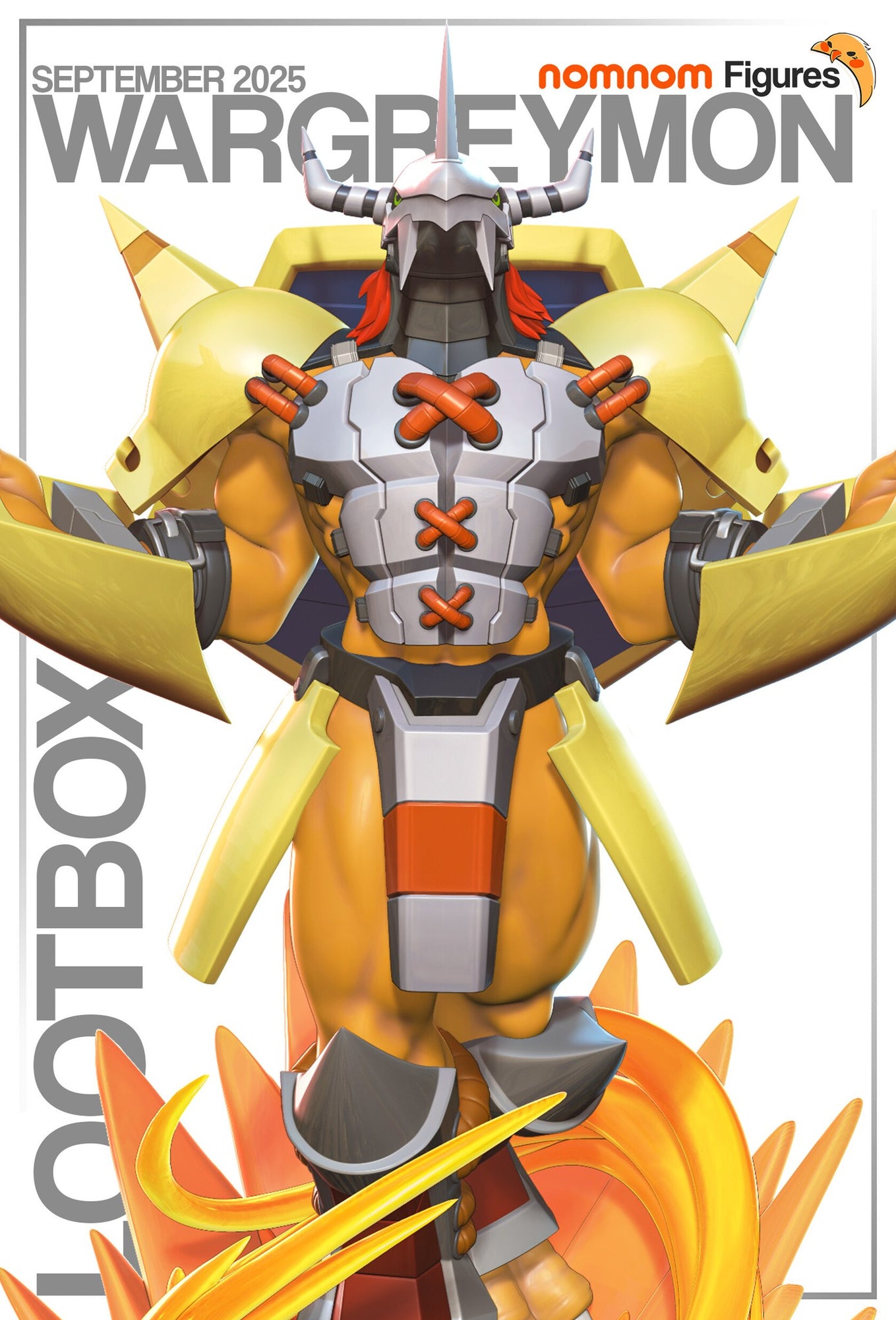 Wargreymon Digimon resin figure by NomNom Figures — studio preview 1