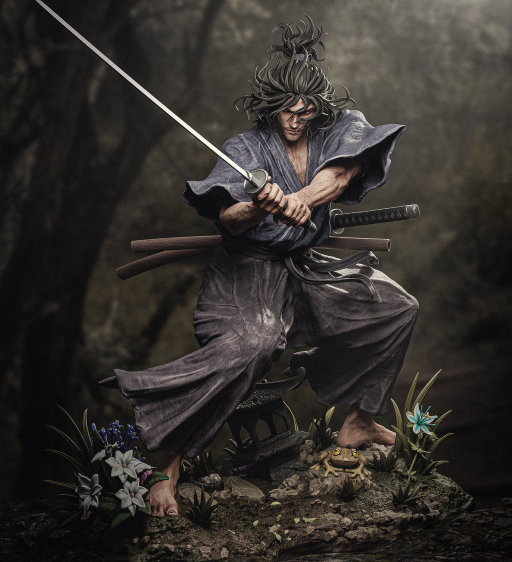 Miyamoto Musashi Vagabond resin figure by CA 3D Studios — studio preview 2