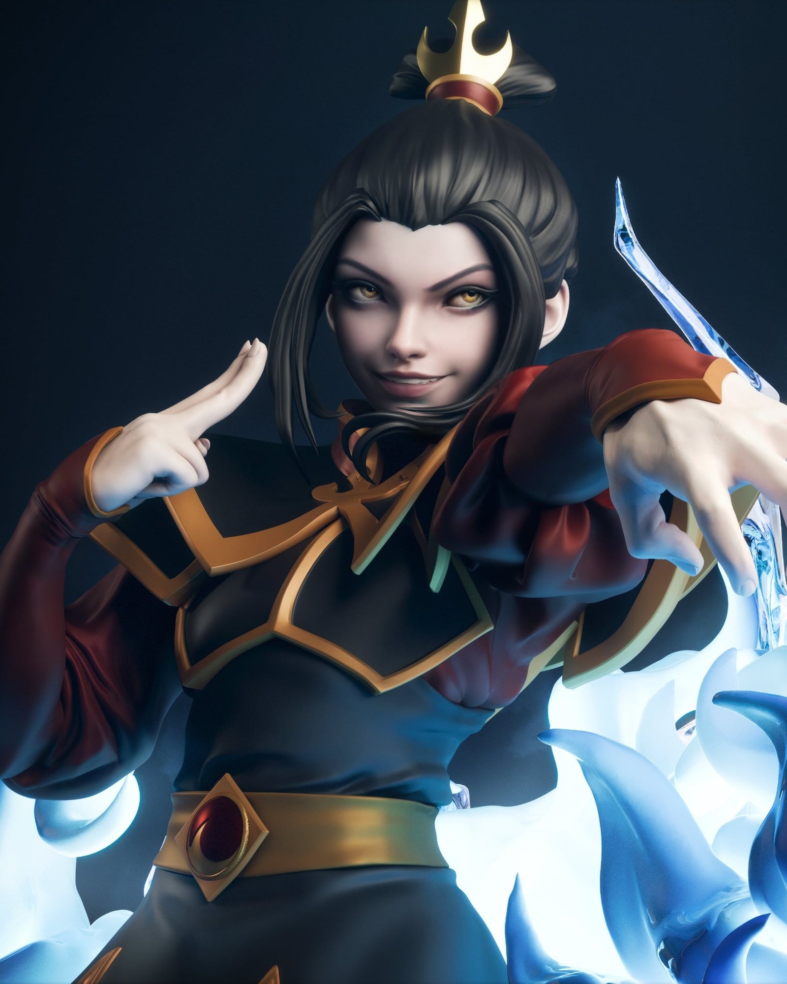 Azula Avatar The Last Airbender resin figure by CA 3D Studios — studio preview 1
