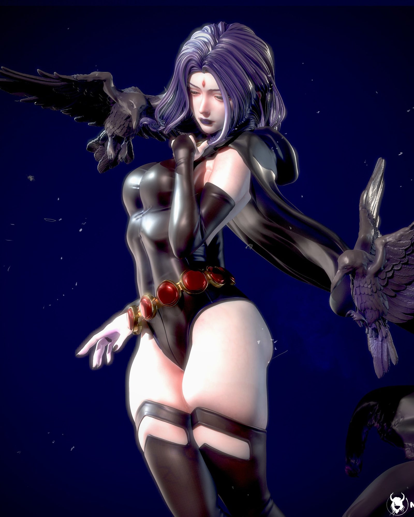 Raven (DC Comics) resin figure by Nympha — studio render 5