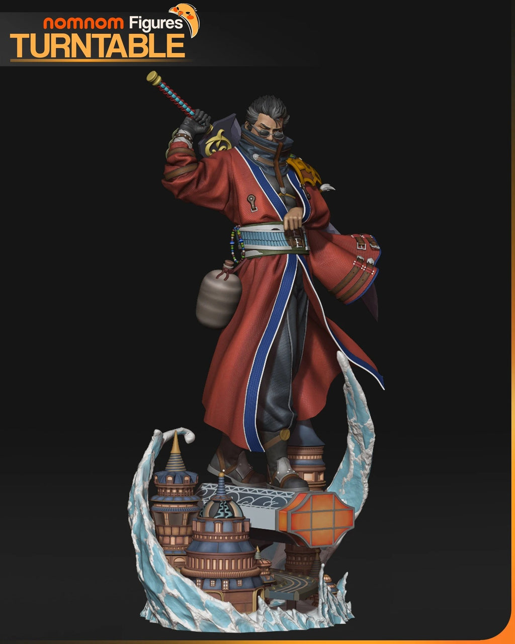 Auron Final Fantasy resin figure by NomNom Figures — studio preview 5