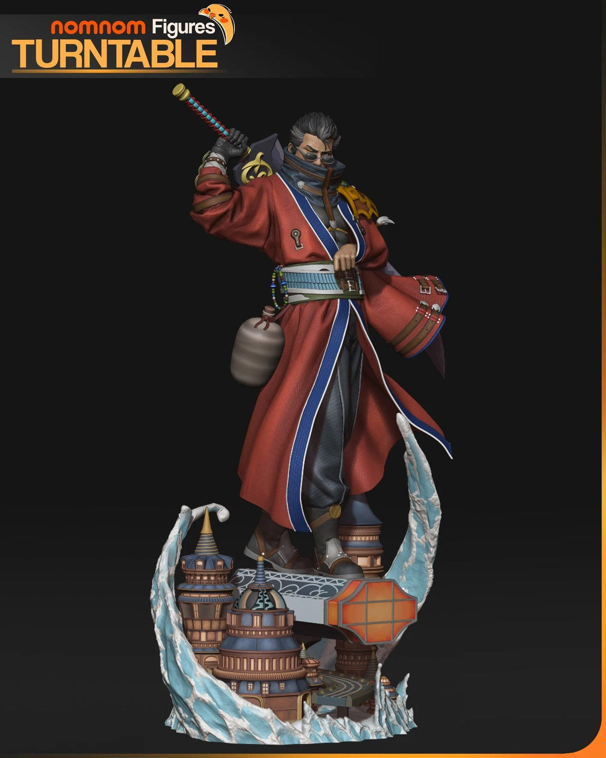 Auron Final Fantasy resin figure by NomNom Figures — studio preview 5