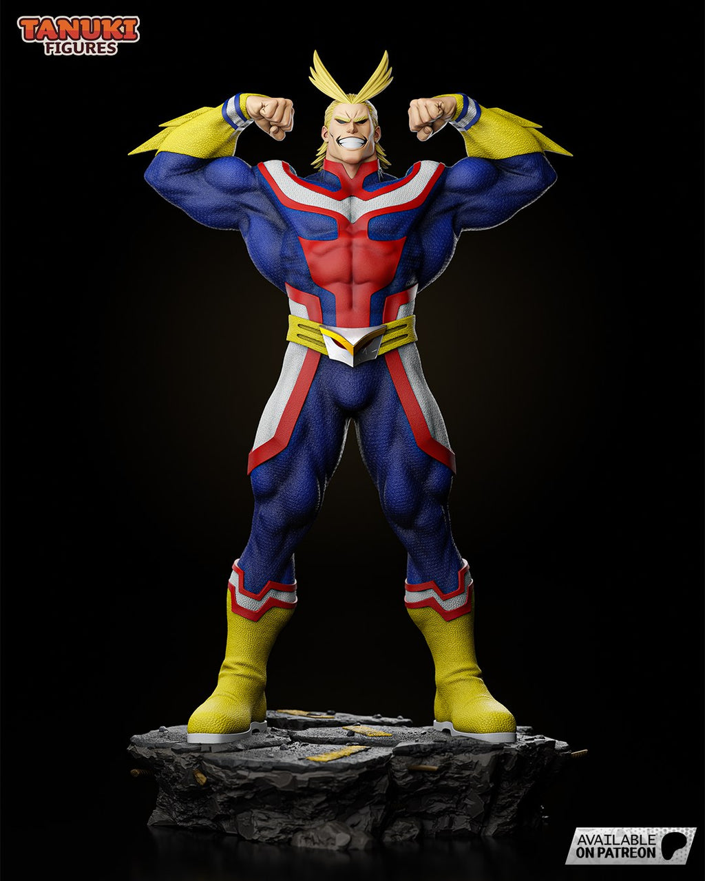 All Might (My Hero Academia) resin figure by Tanuki Figures — studio render 1