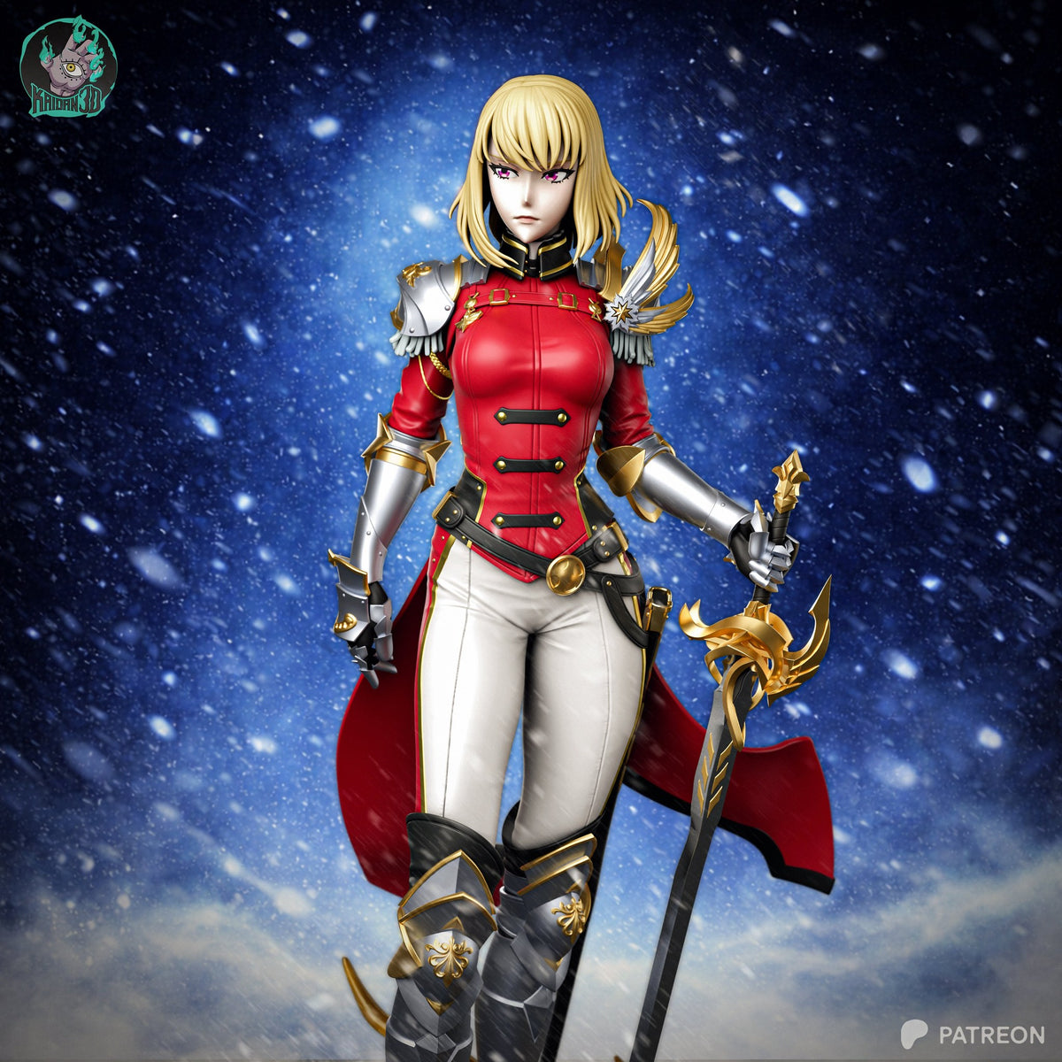 Cha Hae-In (Solo Leveling) resin figure by Kaidan 3D — studio render 2