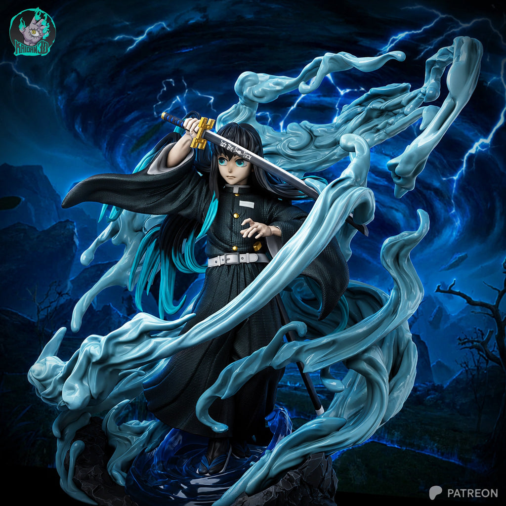Muichiro Tokito (Demon Slayer) resin figure by Kaidan 3D — studio render 3