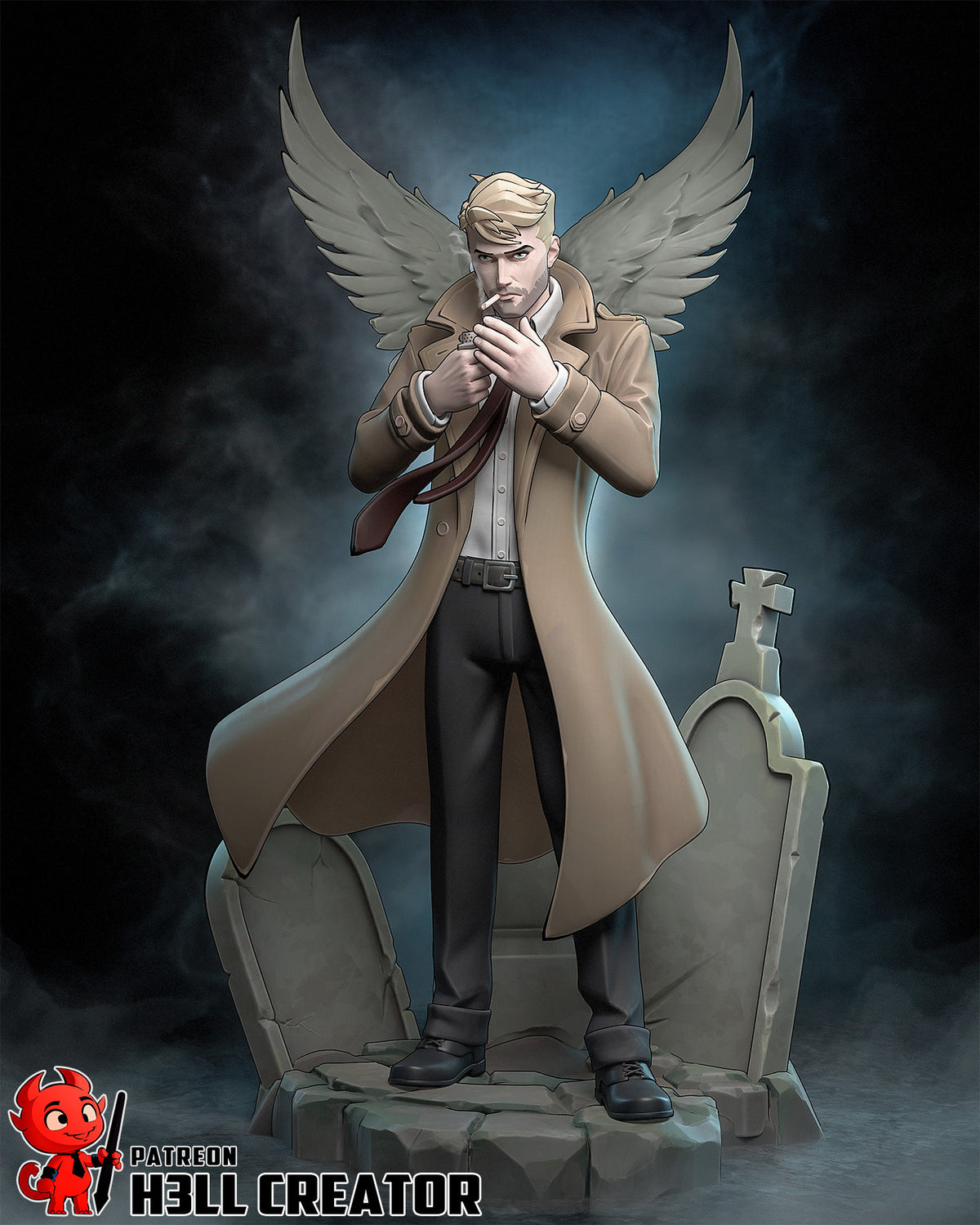 John Constantine (DC) resin figure by h3LLcreator — studio render 2