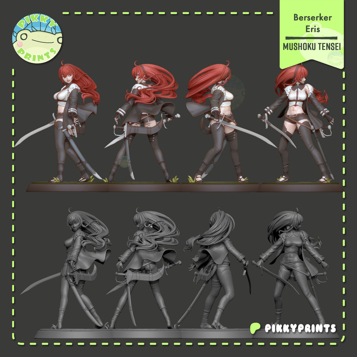 Eris Boreas Greyrat (Mushoku Tensei) resin figure by PikkyPrints — studio render 7