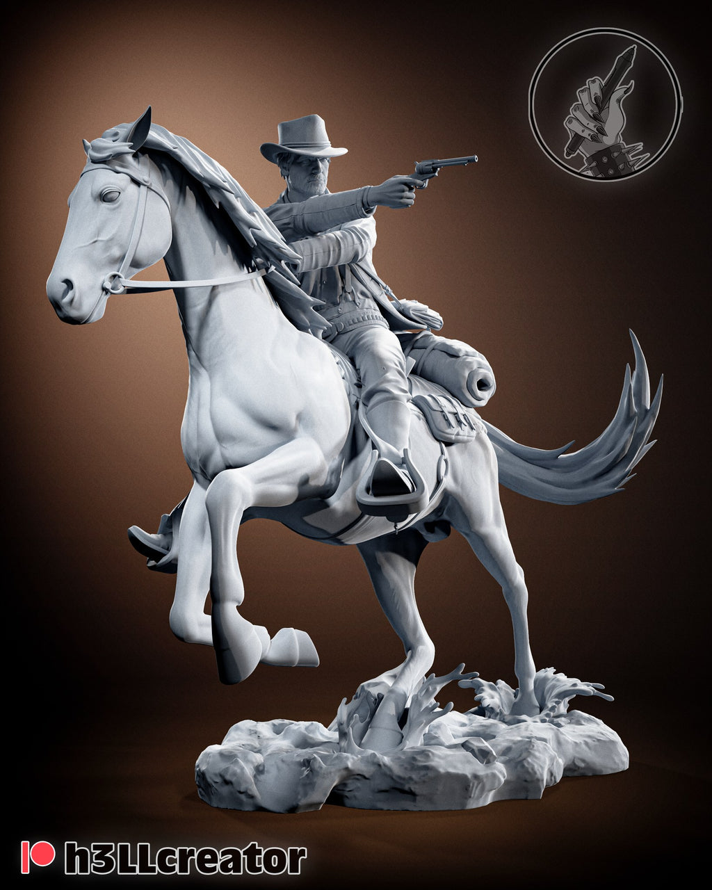 Arthur Morgan (Red Dead Redemption) resin figure by h3LLcreator — studio render 4