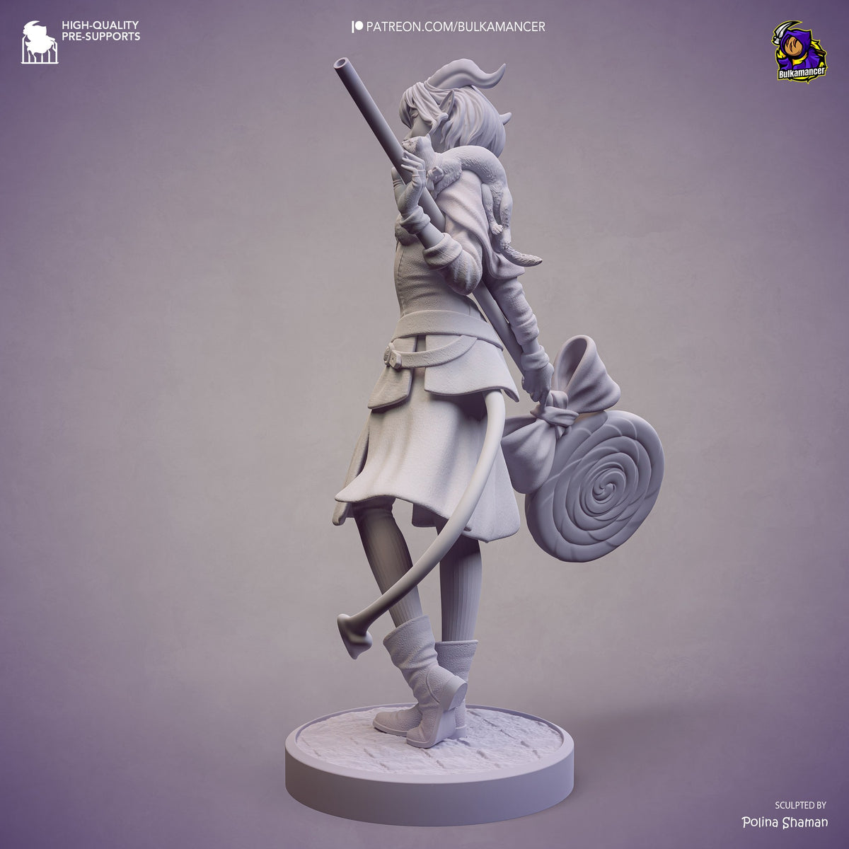 Jester Lavorre (Critical Role) resin figure by Bulkamancer — studio render 14