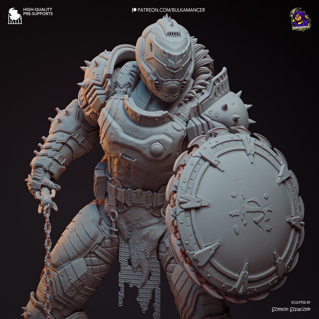 Doom Slayer (Doom) resin figure by Bulkamancer — studio render 13