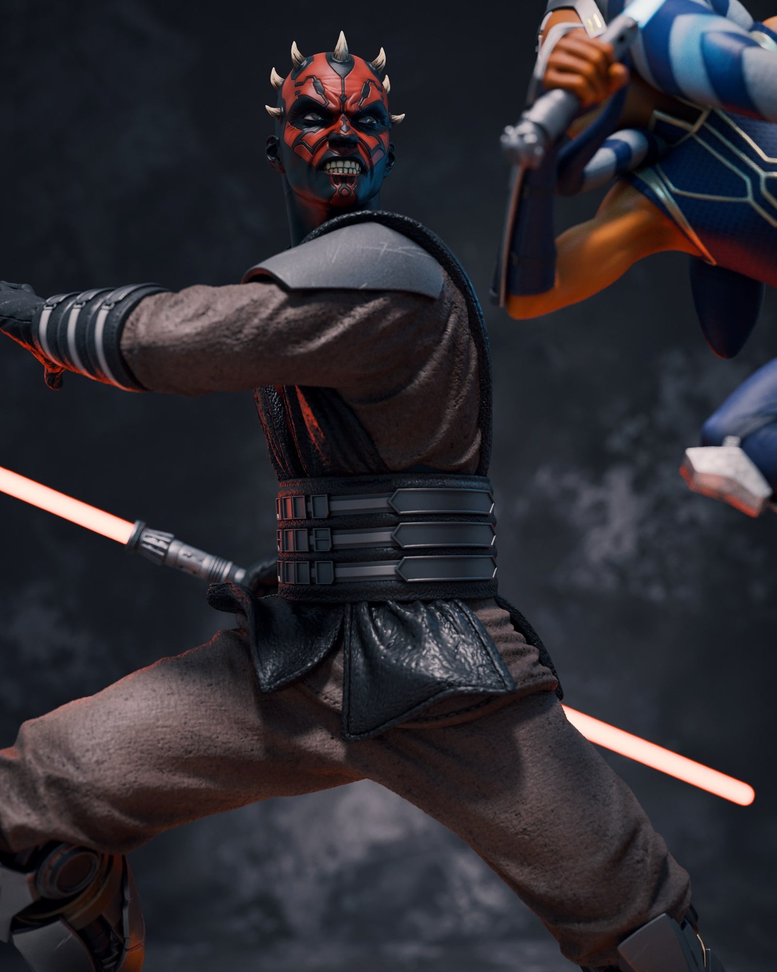 Ahsoka Tano and Darth Maul — studio render 3