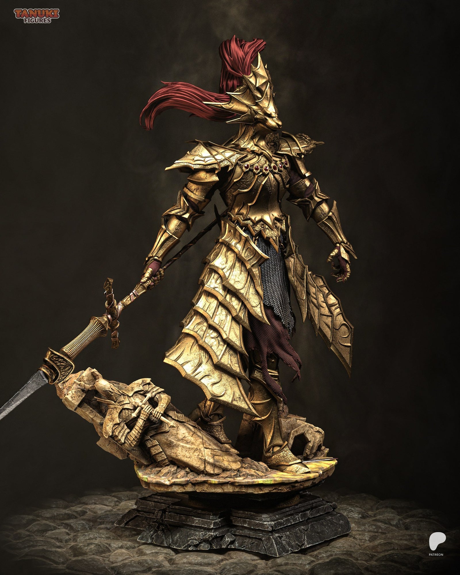 Ornstein (Dark Souls) resin figure by Tanuki Figures — studio render 4