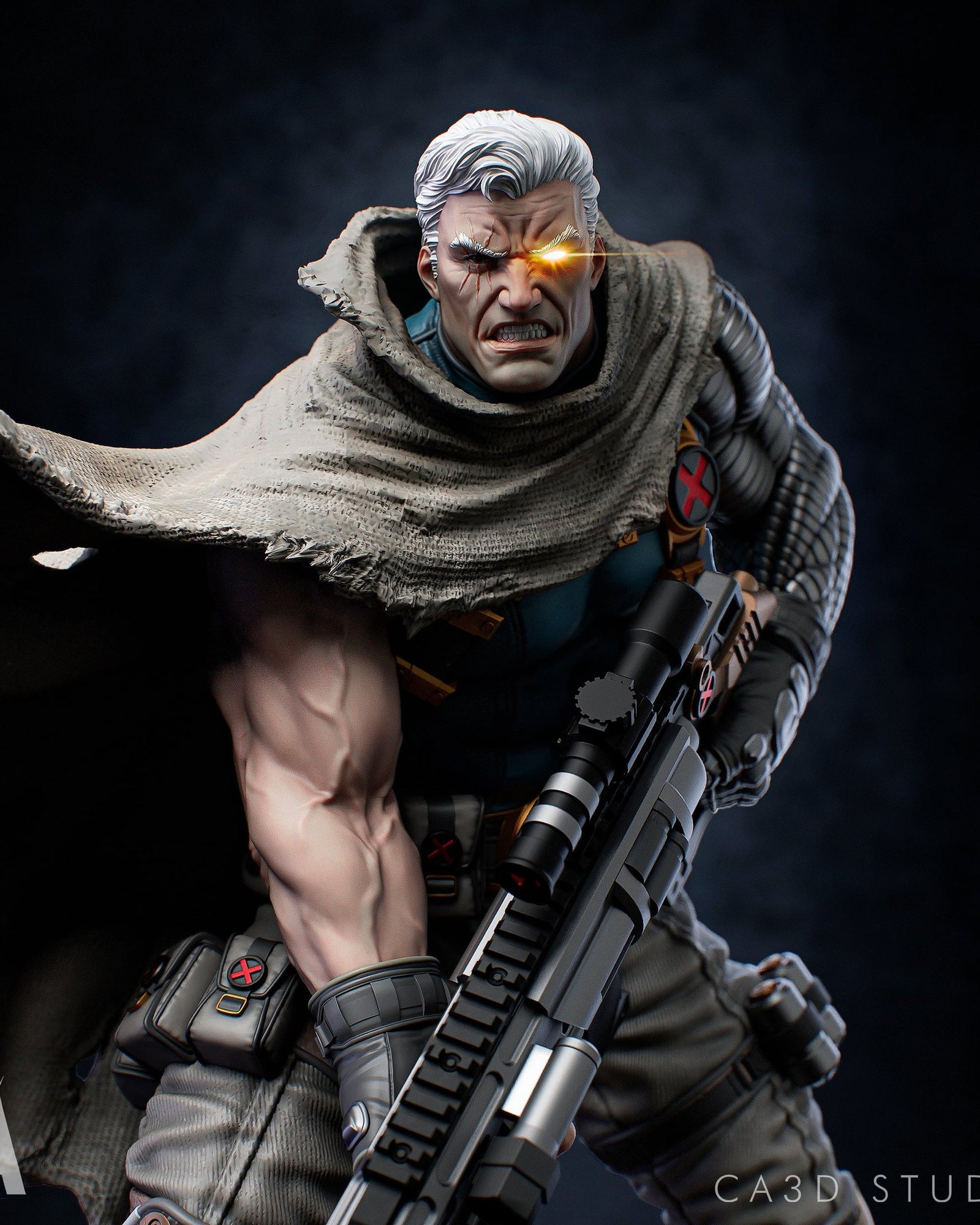 Cable Marvel resin figure by CA 3D Studios — studio preview 1