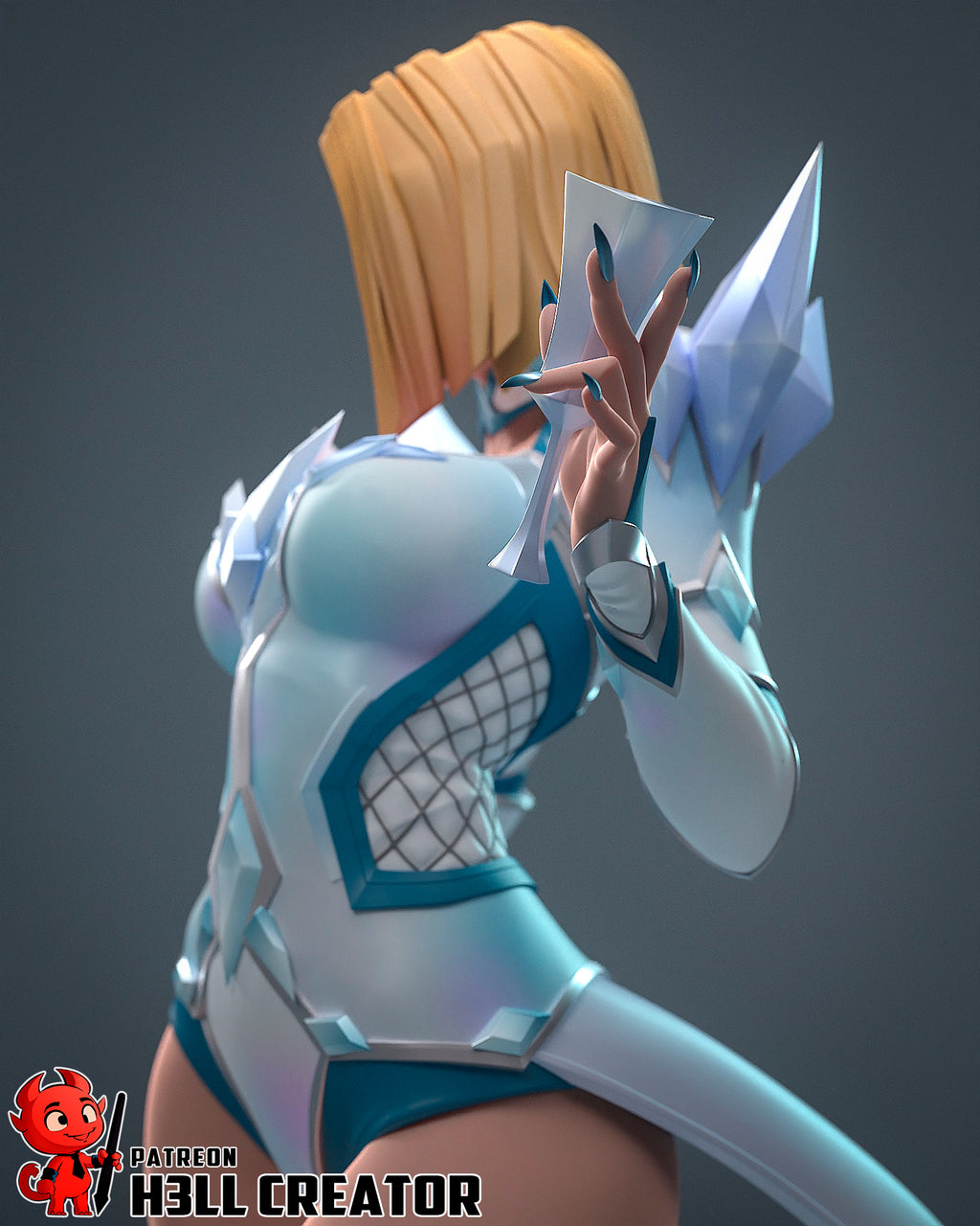 Emma Frost (Marvel) resin figure by h3LLcreator — studio render 11
