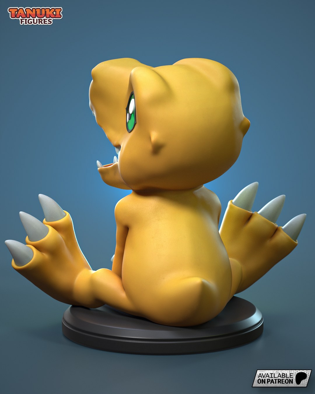 Agumon (Digimon) resin figure by Tanuki Figures — studio render 2