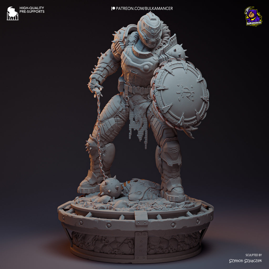 Doom Slayer (Doom) resin figure by Bulkamancer — studio render 14