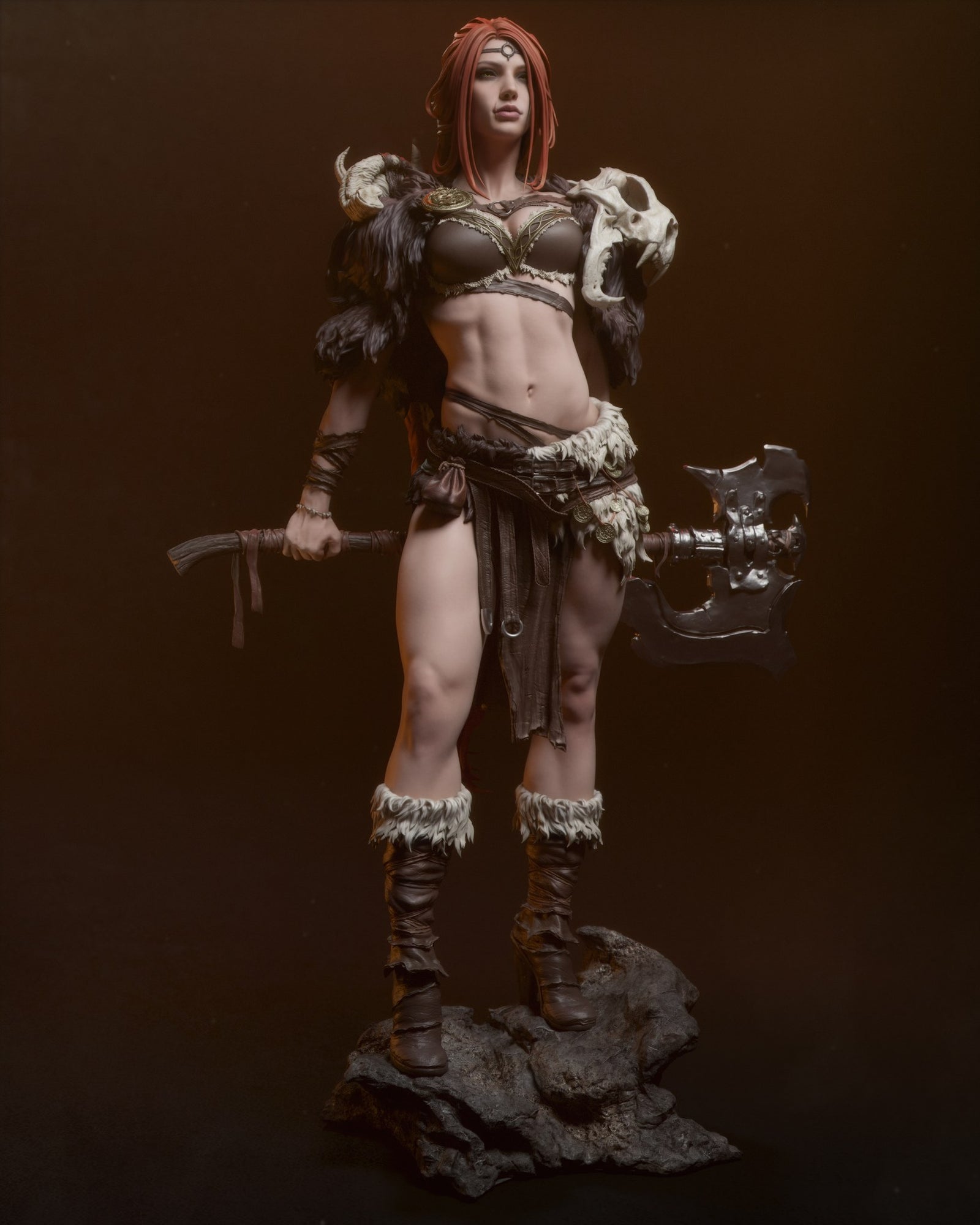 Barbarian Queen _Original Characters resin figure by CA 3D Studios — studio preview 5