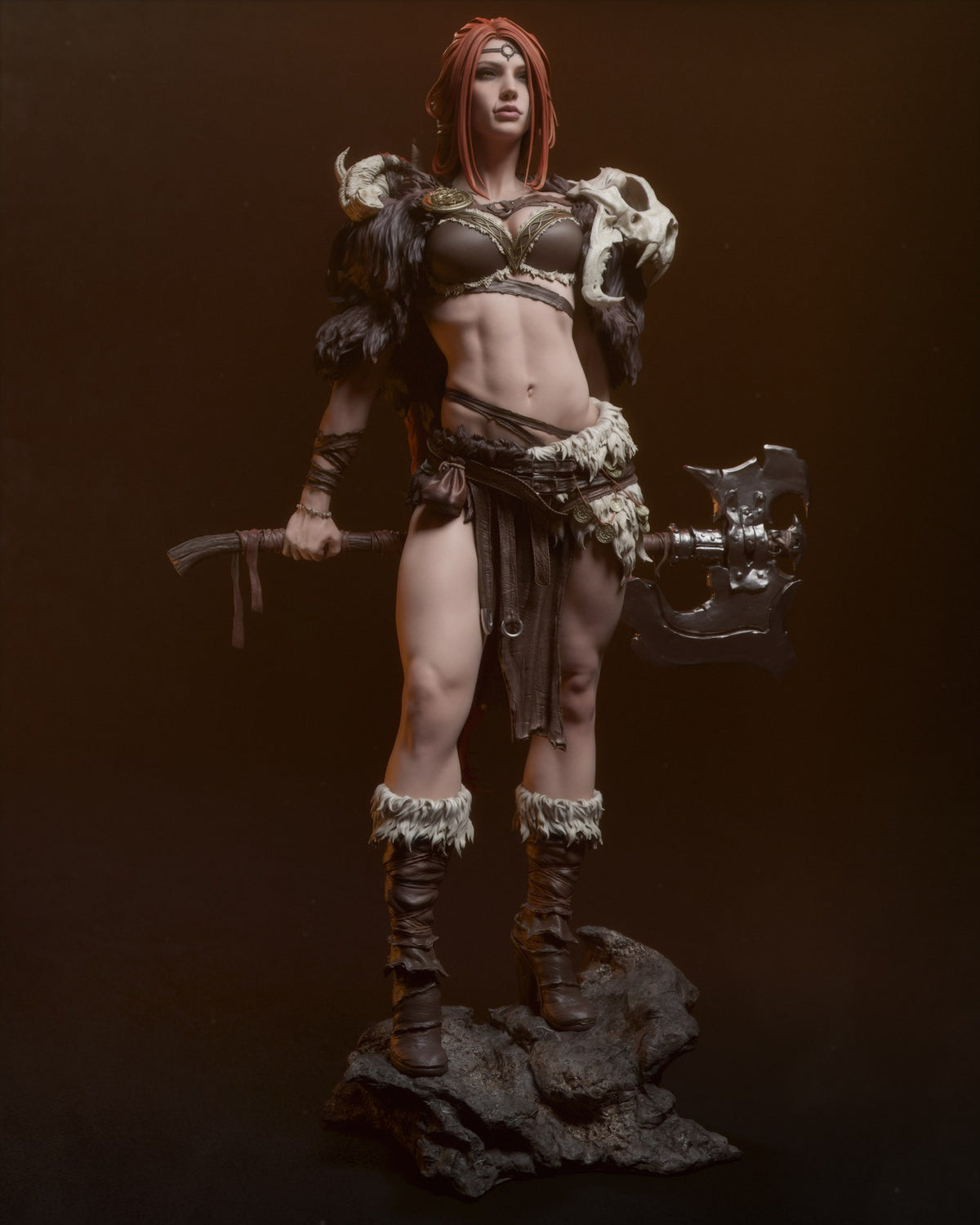 Barbarian Queen _Original Characters resin figure by CA 3D Studios — studio preview 5