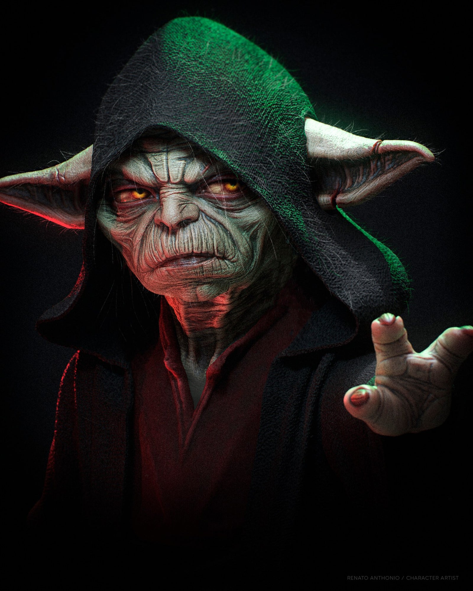 Darth Vader and Yoda Star Wars resin figure by CA 3D Studios — studio preview 2