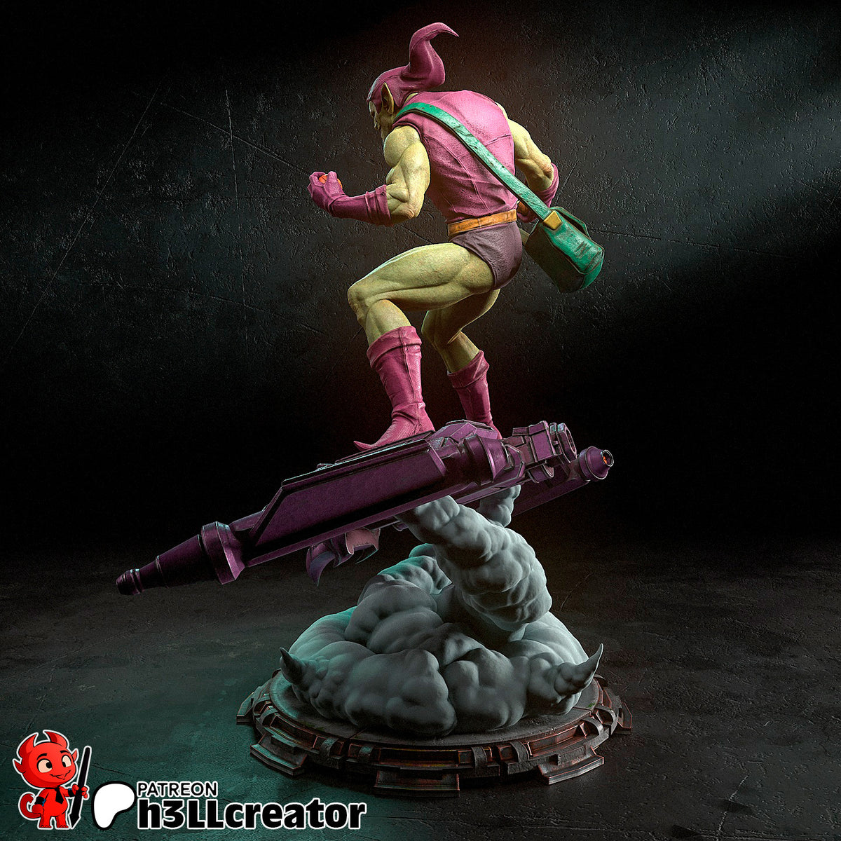 Green Goblin (Marvel) resin figure by h3LLcreator — studio render 7