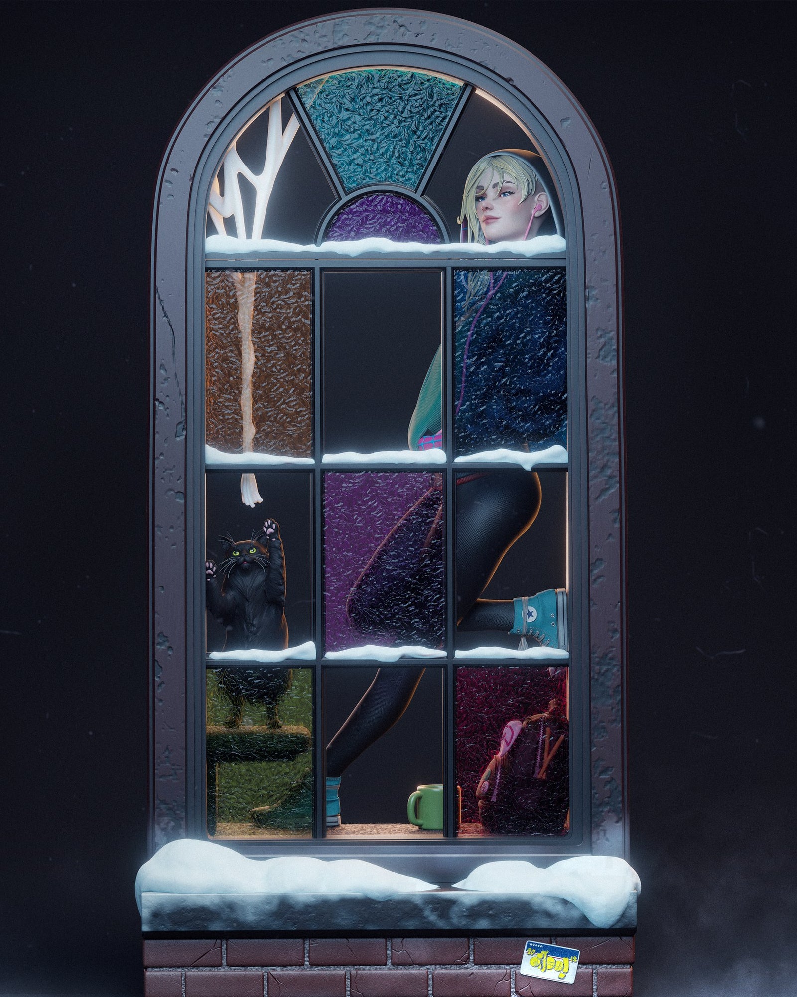 Gwen Stacy — studio render 5