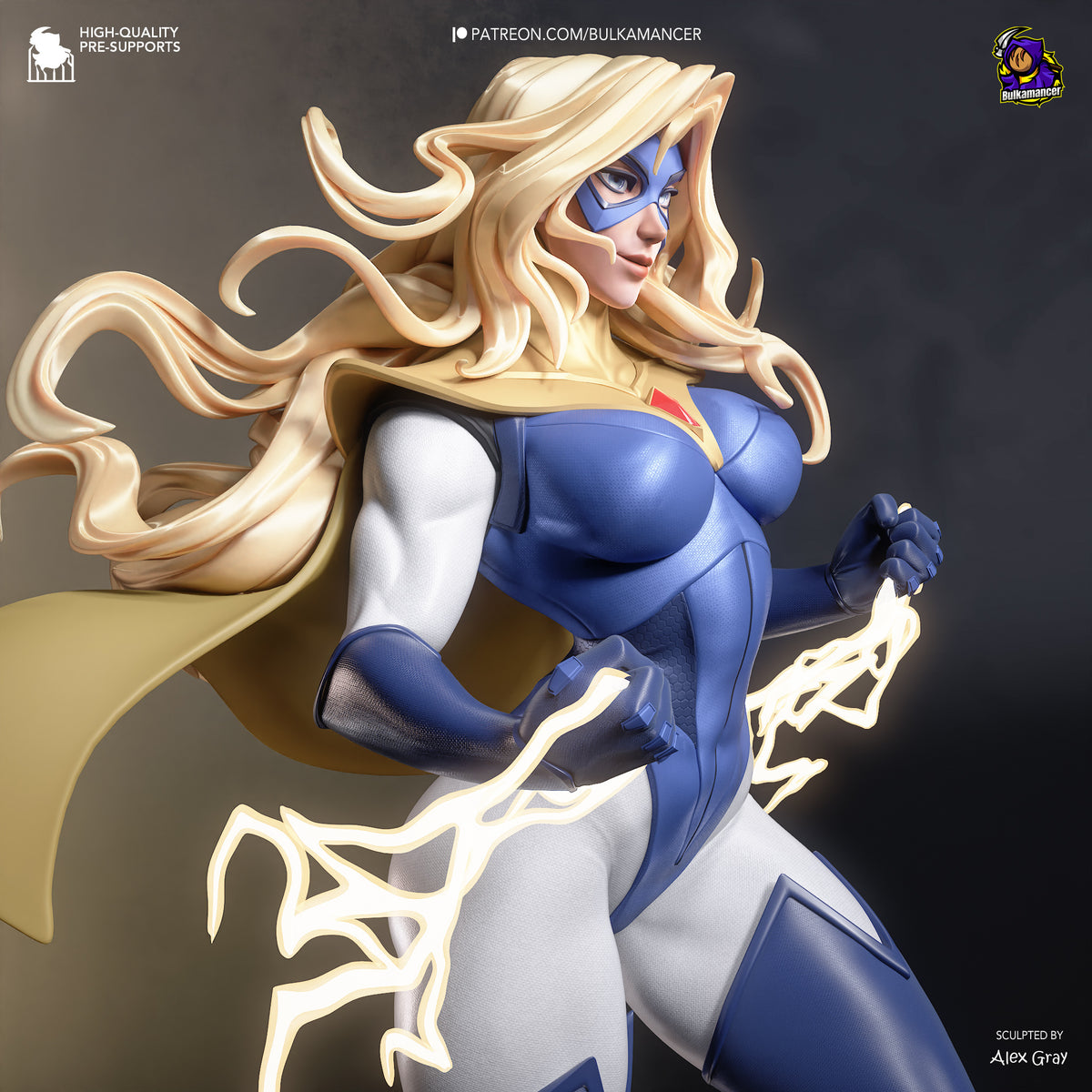 Blonde Blazer (Dispatch) resin figure by Bulkamancer — studio render 3