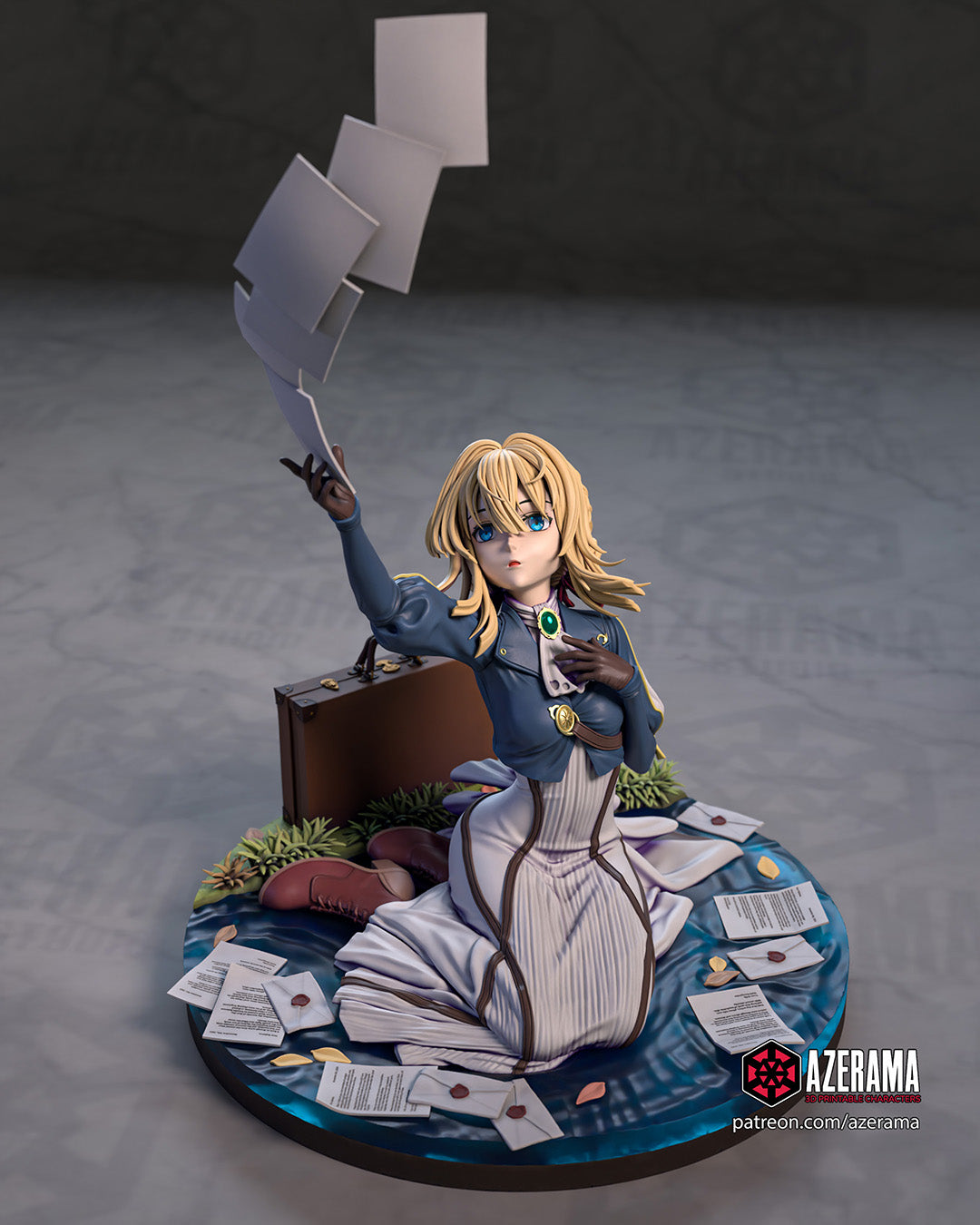 Violet Evergarden (Violet Evergarden) resin figure by Azerama — studio render 1