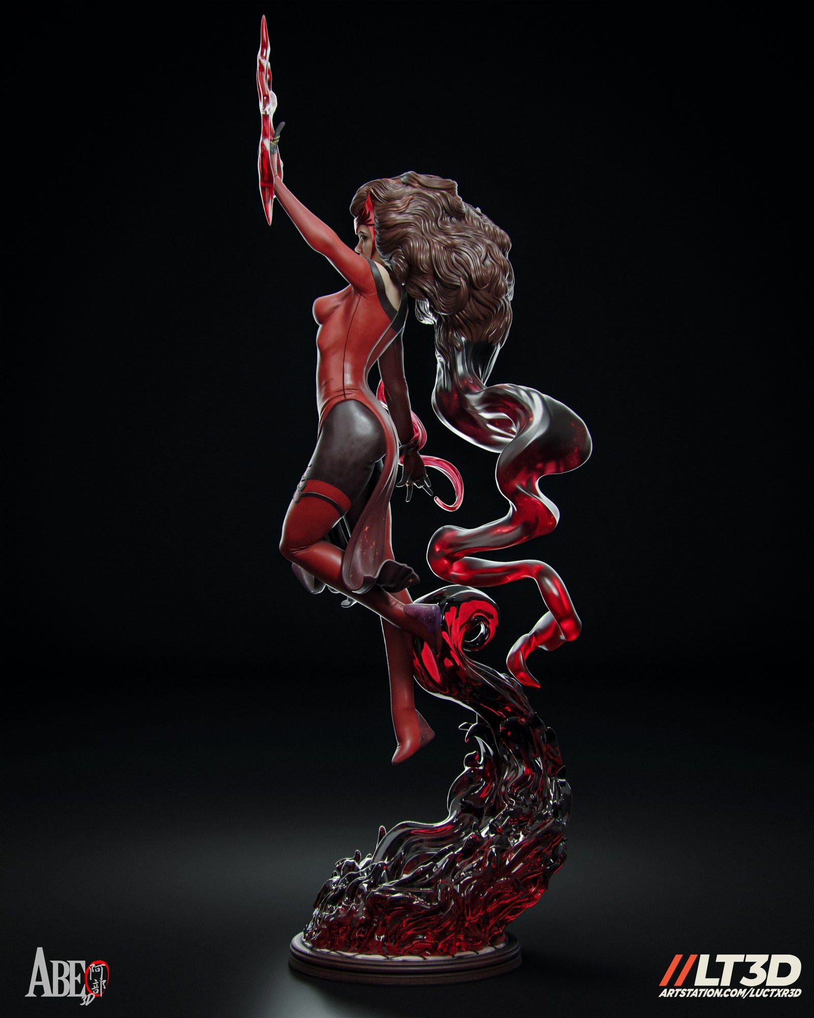 Scarlet Witch (Marvel) resin figure by Abe3D — studio render 4