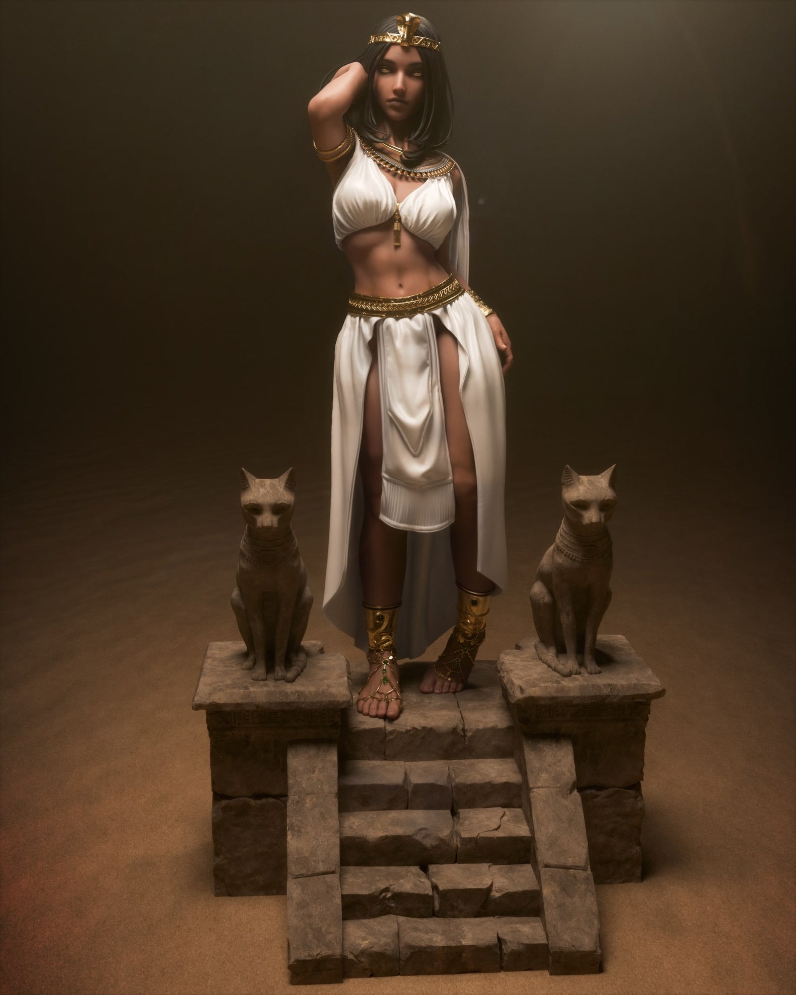 Cleopatra history resin figure by CA 3D Studios — studio preview 4