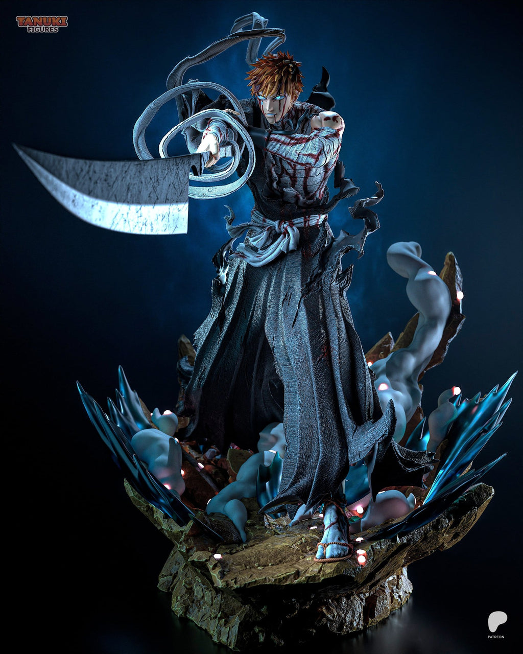 Ichigo Kurosaki (Bleach) resin figure by Tanuki Figures — studio render 2
