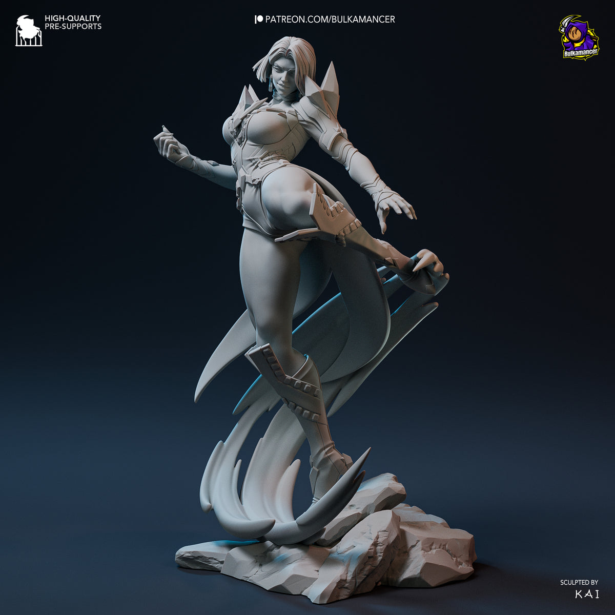 Emma Frost (Marvel) resin figure by Bulkamancer — studio render 11