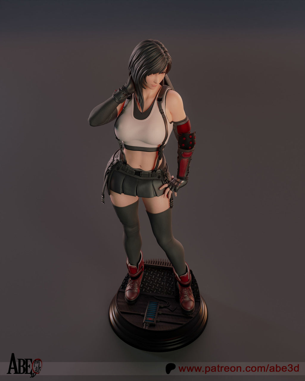 Tifa Lockhart (Final Fantasy) resin figure by Abe3D — studio render 5