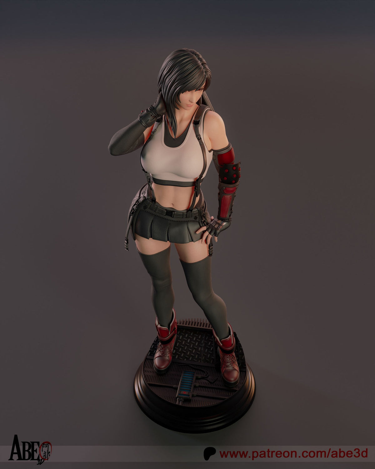 Tifa Lockhart (Final Fantasy) resin figure by Abe3D — studio render 5