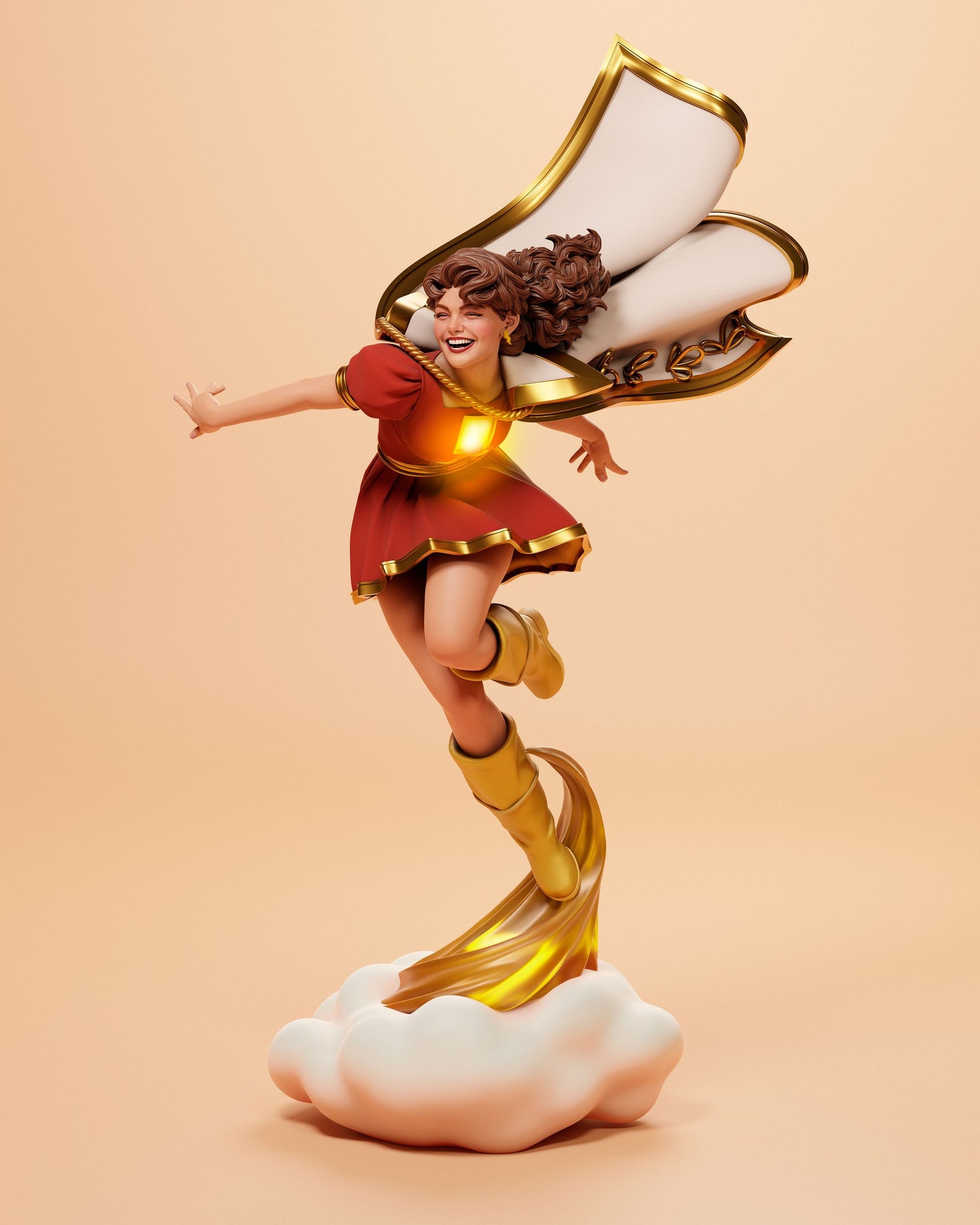 Mary Marvel (DC) resin figure by Abe3D — studio render 4