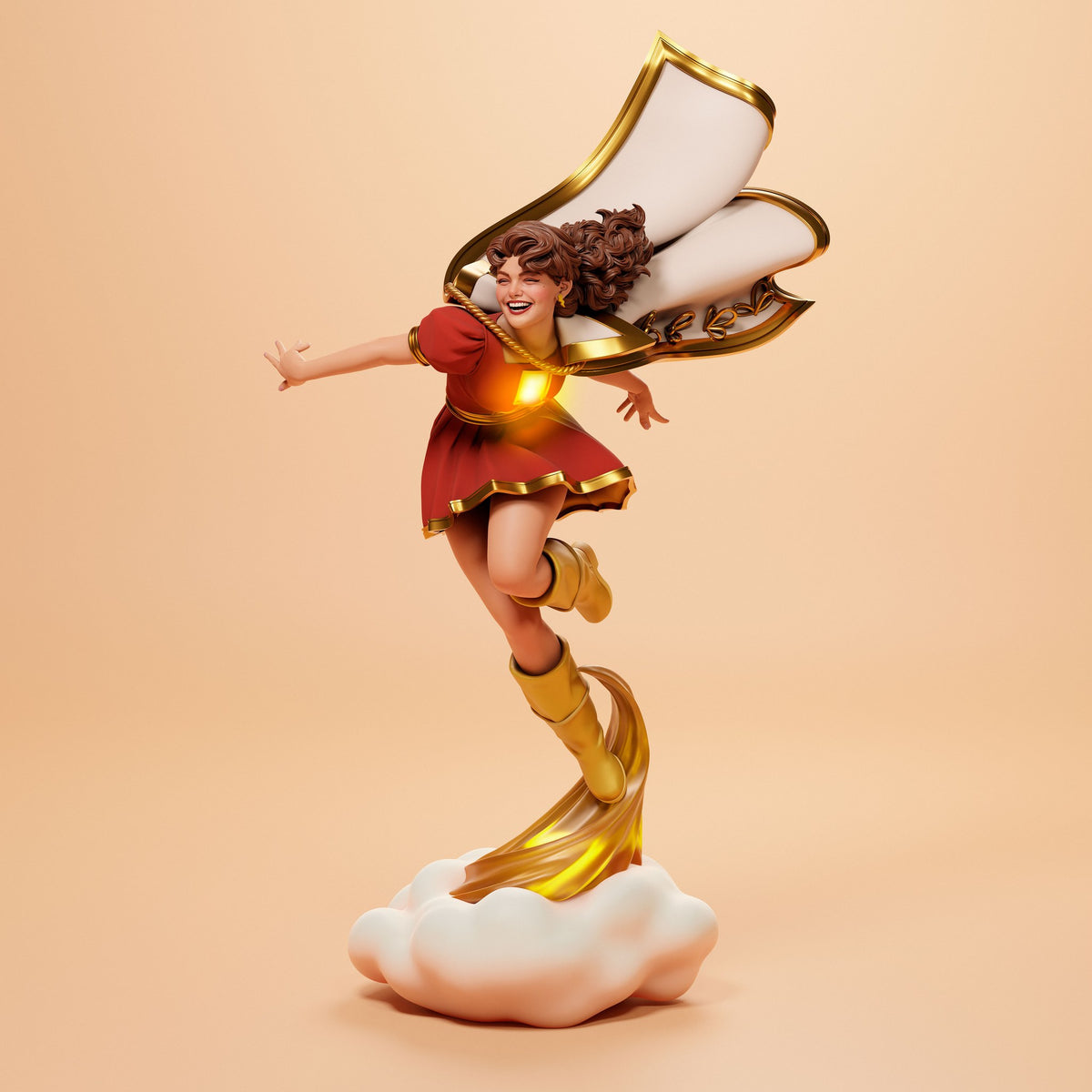 Mary Marvel (DC) resin figure by Abe3D — studio render 4