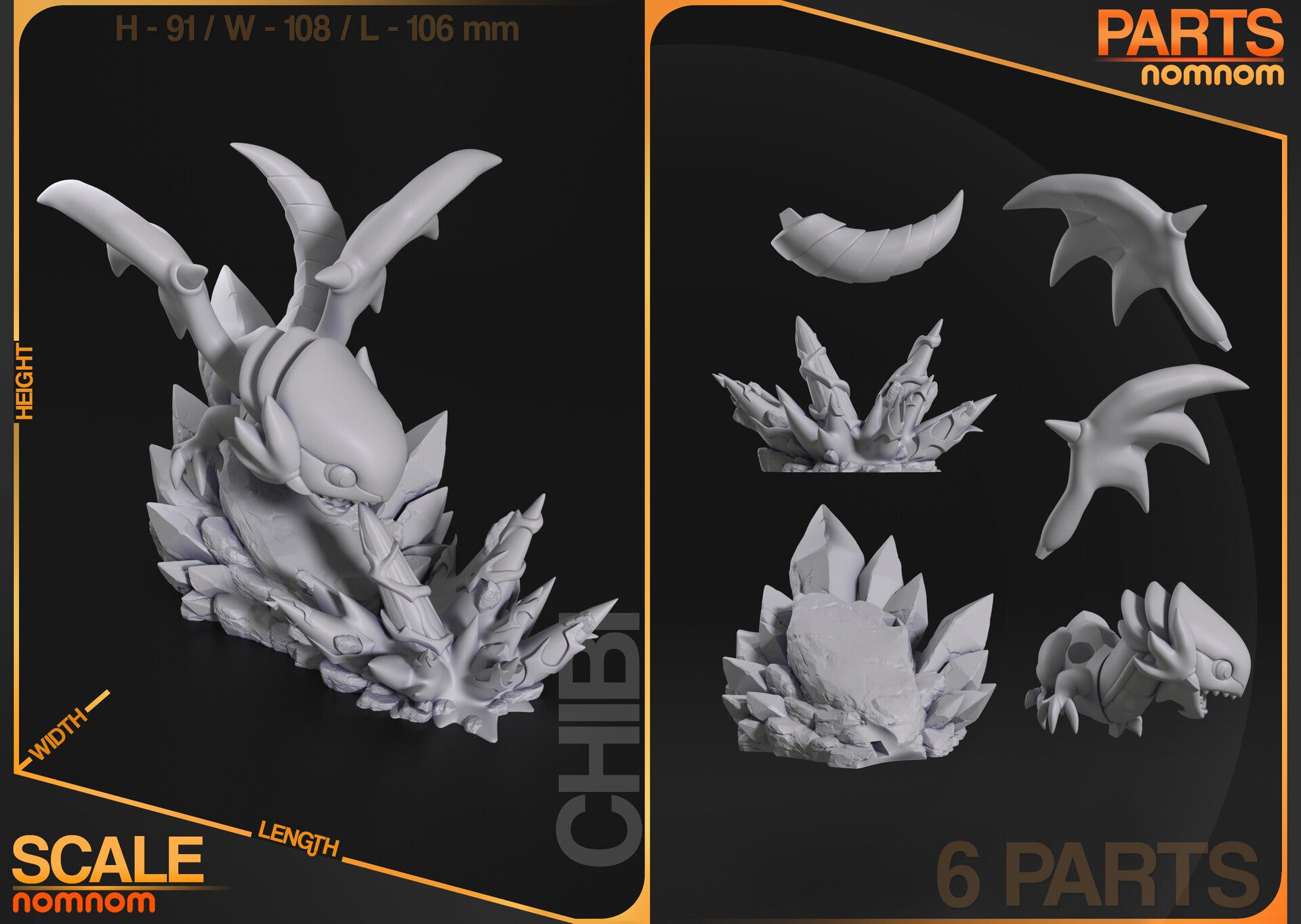 Blue-Eyes White Dragon — studio render 6