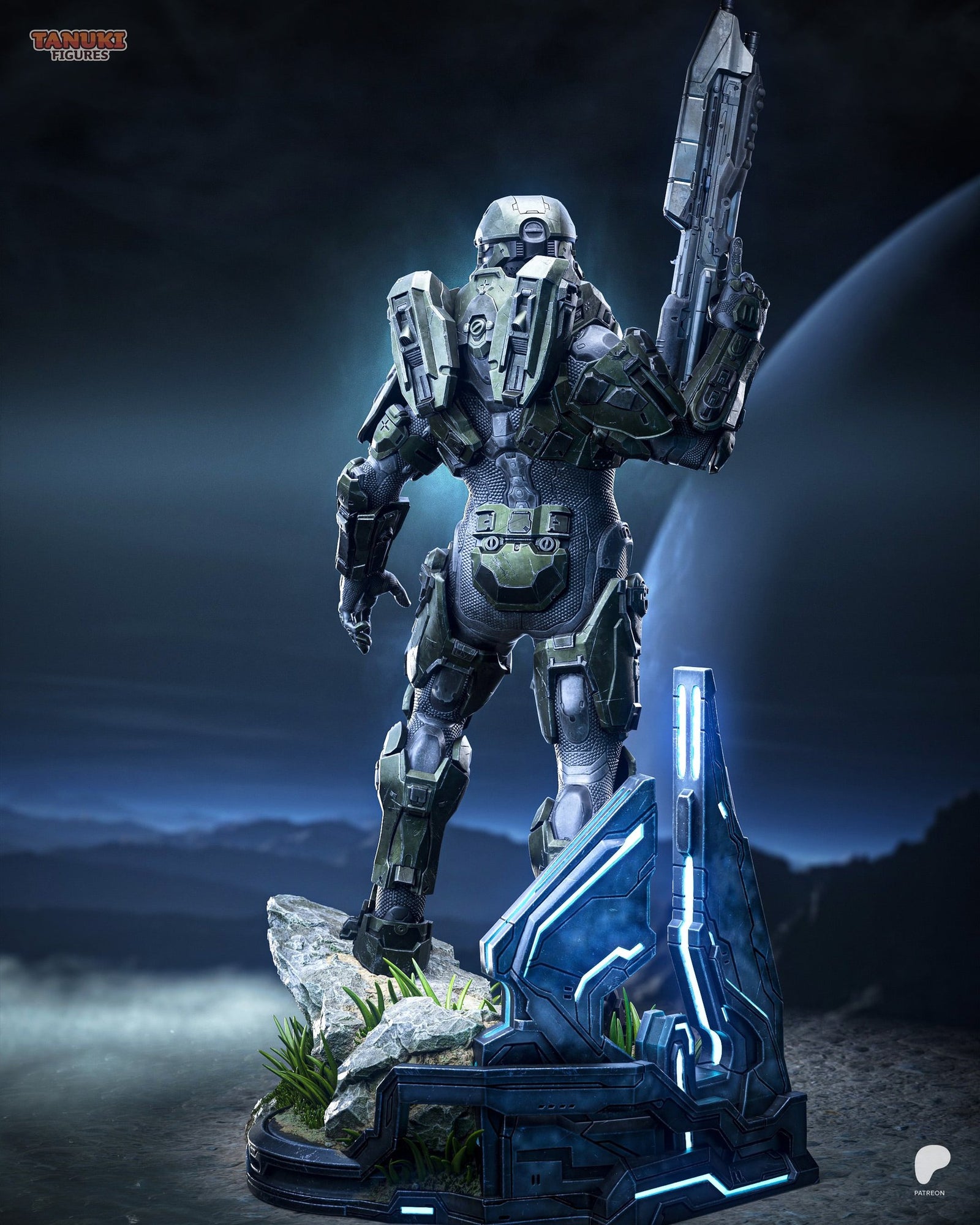 Master Chief (Halo) resin figure by Tanuki Figures — studio render 3