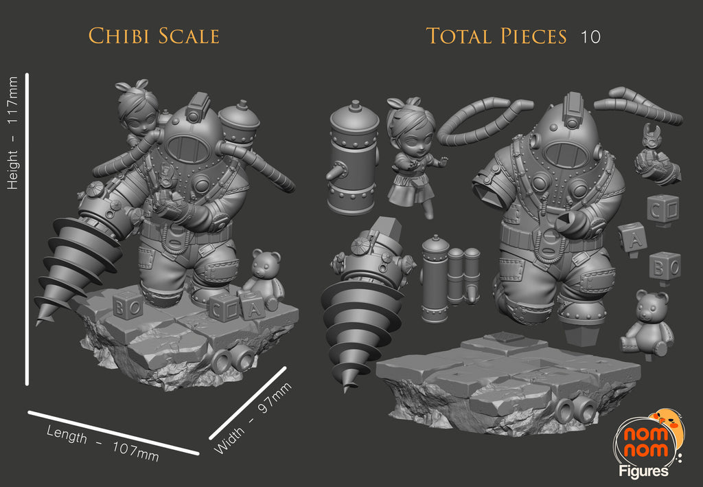 Big Daddy and Little Sister — studio render 10