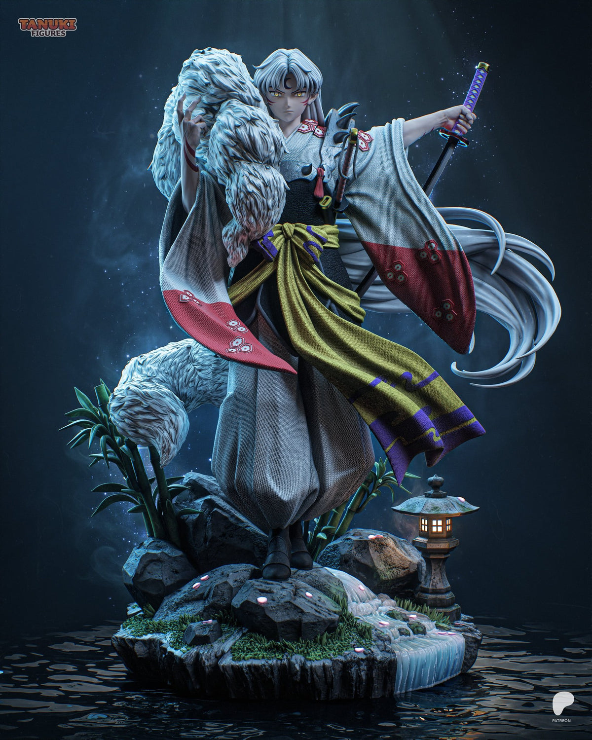 Sesshomaru (Inuyasha) resin figure by Tanuki Figures — studio render 1