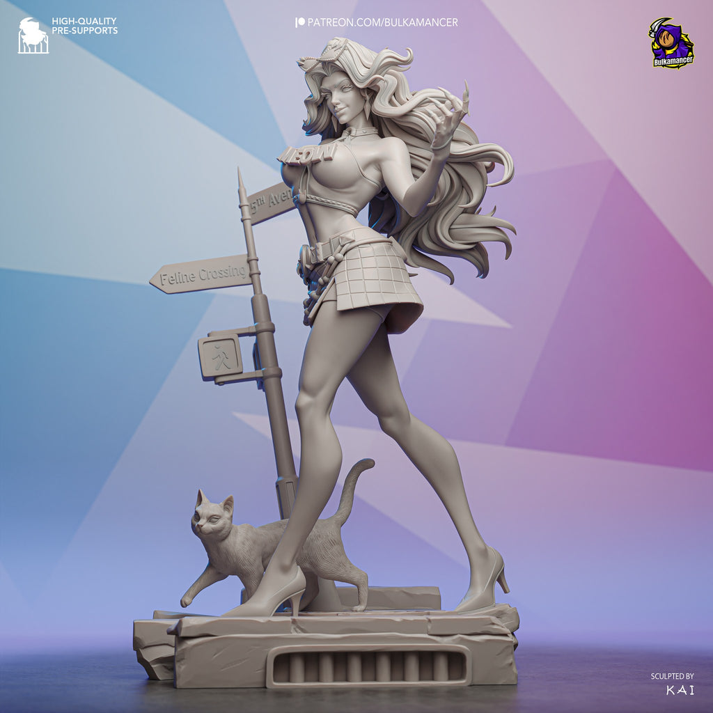 Black Cat (Marvel) resin figure by Bulkamancer — studio render 12