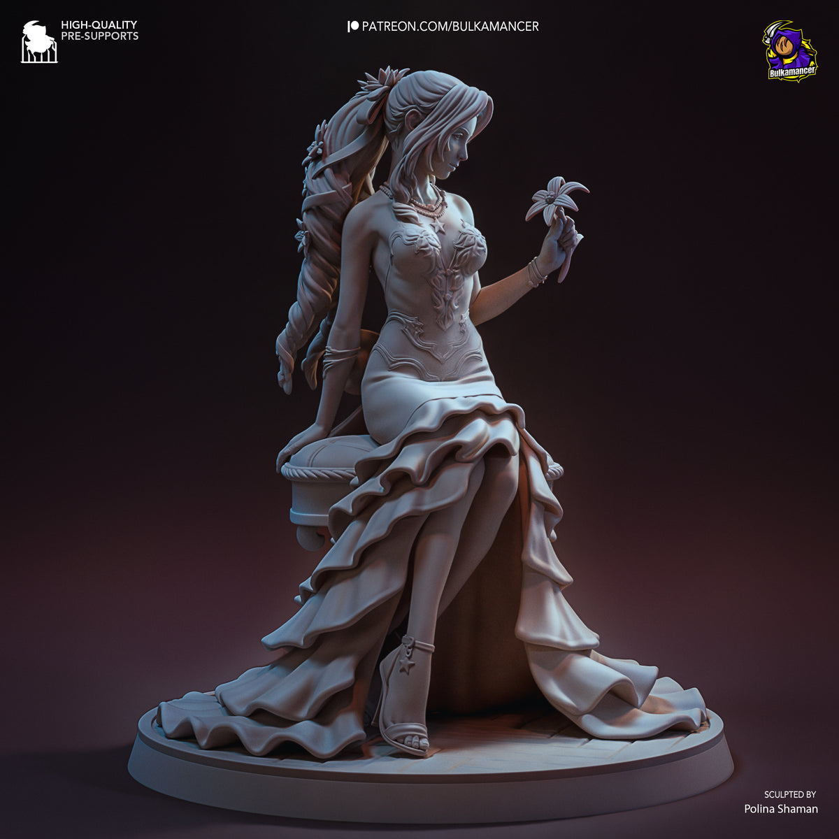 Aerith Gainsborough (Final Fantasy) resin figure by Bulkamancer — studio render 11