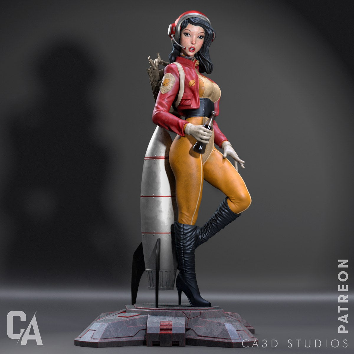Retro Astronaut (_Original Characters) resin figure by CA 3D Studios — studio render 3